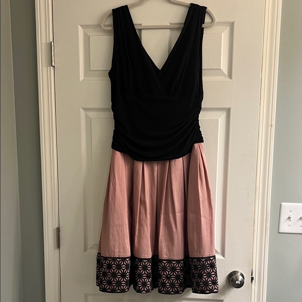 S.L. Fashions Black and Pink Dress size 16